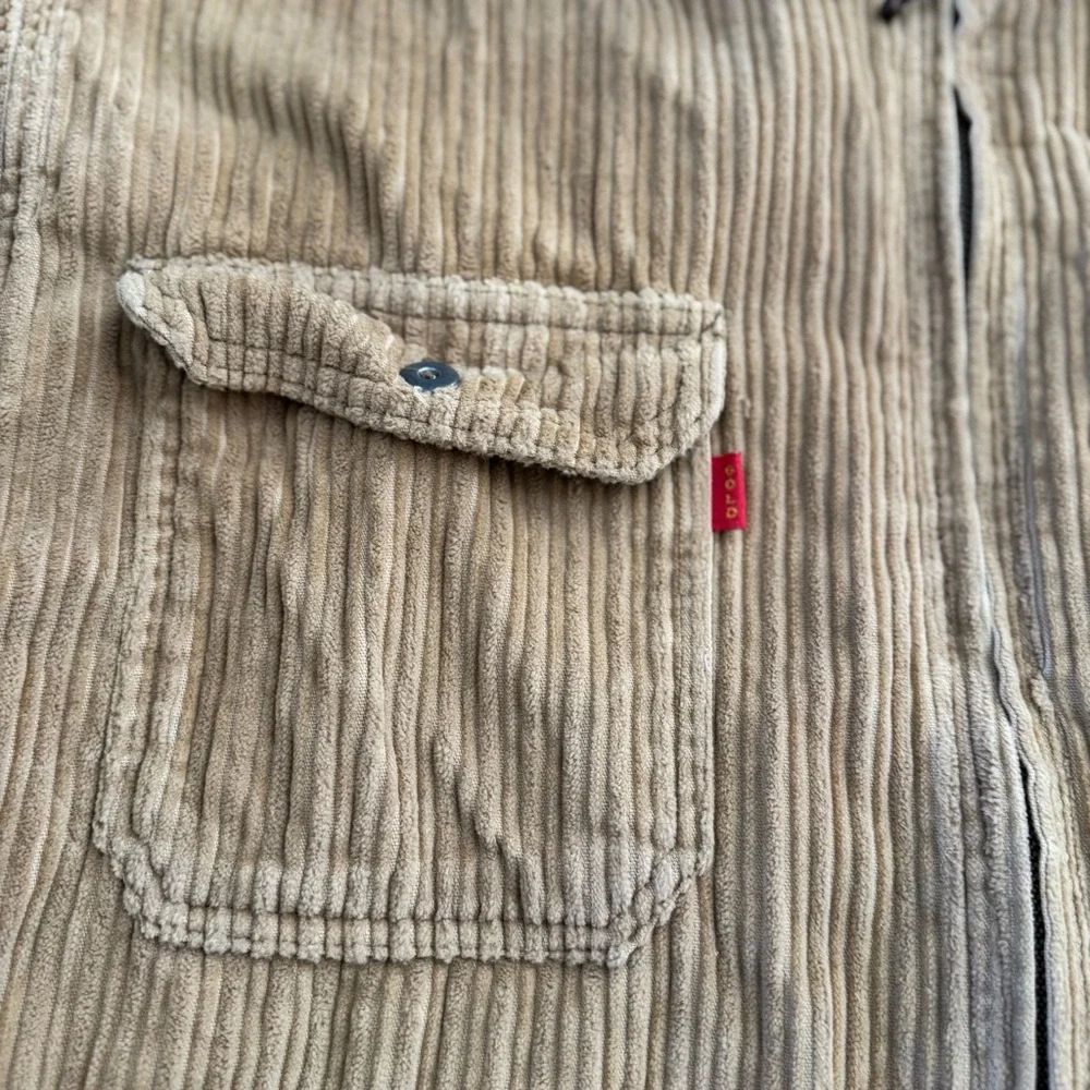 Vintage Bugle Boy Gold Crest Corduroy Zip Up - Picture 3 of 7